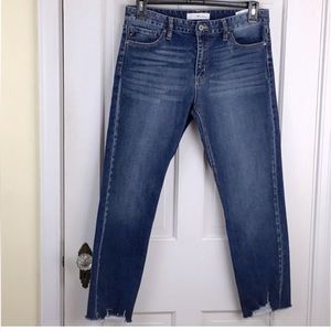 KanCan Distressed Raw Hem Jeans, Size 29